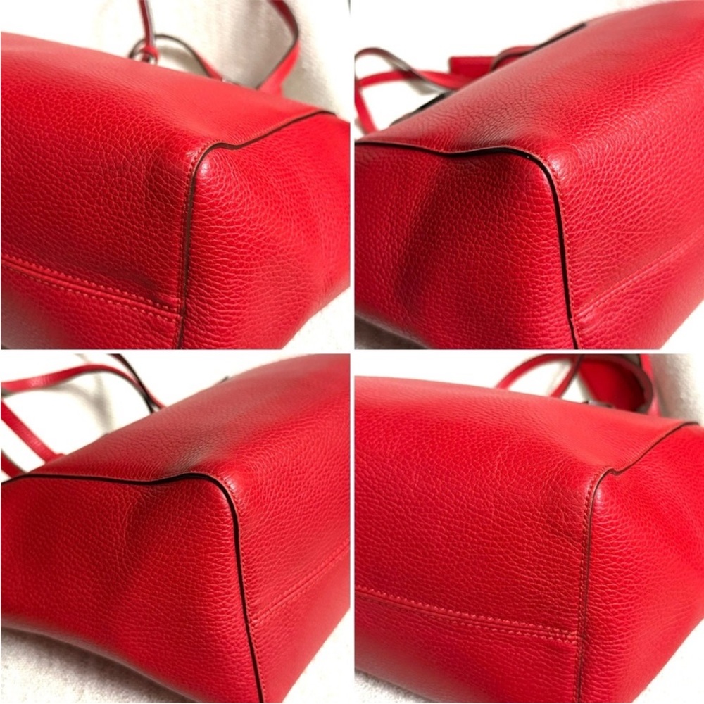 Authentic Gucci Swing tote bag red leather medium size - Picture 14 of 16